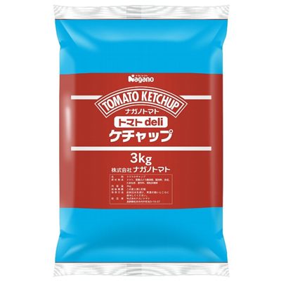 トマトdeli ケチャップ 3kg フィルムパウチピロータイプ | 商品情報