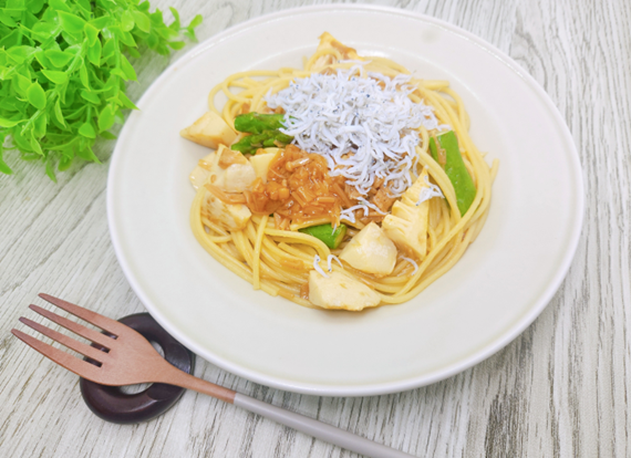たけのことなめ茸のパスタ