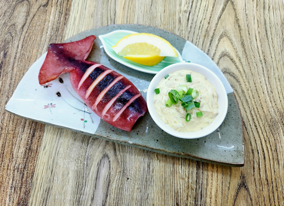 つぼ抜きイカの姿焼き