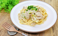 なめ茸みそクリームパスタ