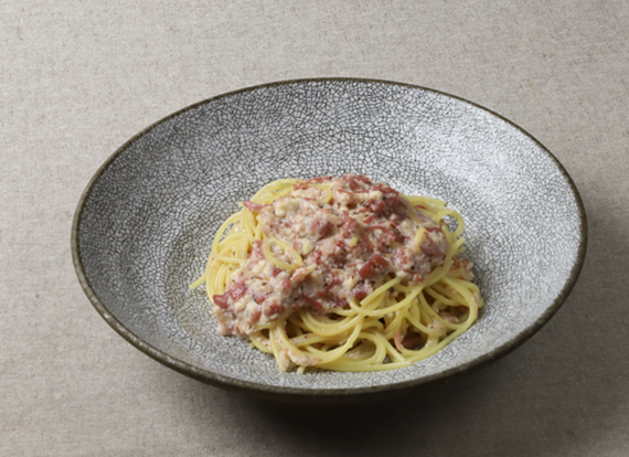 三島のゆかり®使用なめ茸と豆腐のスパゲティ