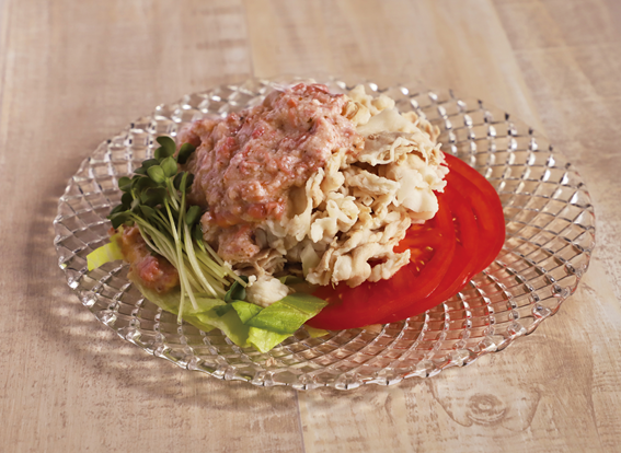 三島のゆかり®使用なめ茸と豆腐の豚しゃぶ