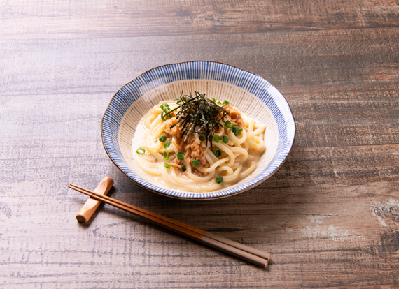 なめ茸わさび豆乳うどん
