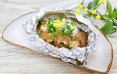チキンのなめ茸ホイル焼き