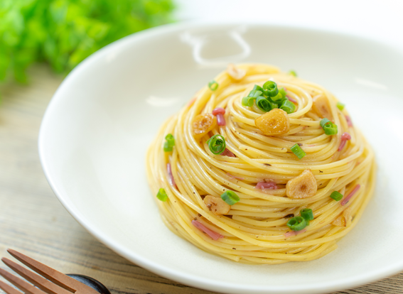 ペペロンチーノ風パスタ