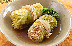 なめ茸ロールキャベツ