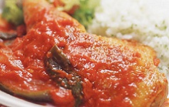 骨付き鶏もも肉のトマト煮