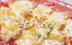 豚肉のトマトグラタン