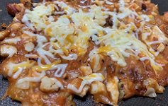 トマトジュースで作るトマトもんじゃ