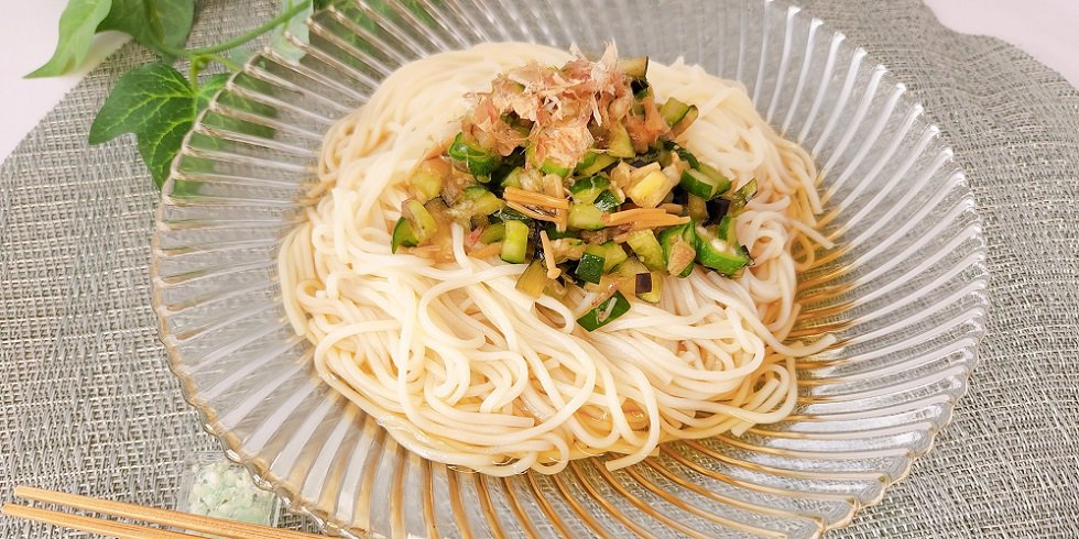 なめ茸の"だし"そうめん